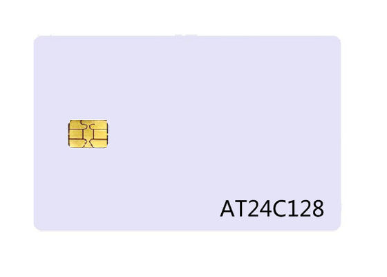 Witte pvc-HUISDIERENpetg AT24C128 Chip Contact IC Kaarten